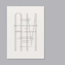 Architectural Minimal Monogram Wedding Collection