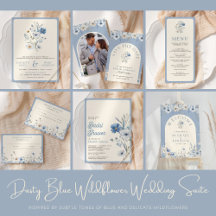 Dusty Blue Wildflower Wedding Suite