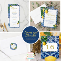 Lemons and Blue Tile Wedding
