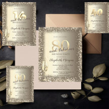 Champagne Glass Gold Confetti Frame Birthday