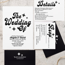 Modern black & white Retro Lettering Collection 