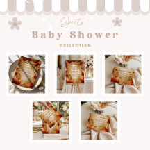 Vintage Basketball Sports Baby Shower