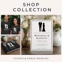 Wedding Dress & Tuxedo Silhouette