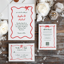 Holiday Amour   Illustrated French Bow Wedding