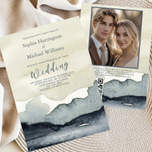 Smoky Mountains Elegance Watercolor Wedding Suite