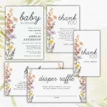 Watercolor Wildflowers Baby Shower