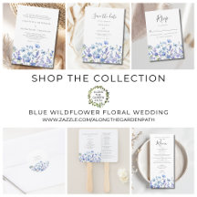 Blue Wildflower Floral Wedding