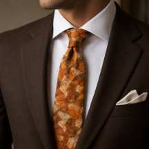 Terracotta Wedding Ties | Rustic Groom Neckties