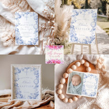 Toile De Jouy Blue Boy Baptism
