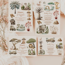 Jungle Safari Animals Baby Shower