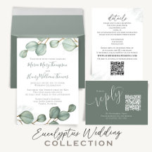 Eucalyptus Leaves Watercolor Foliage Wedding 