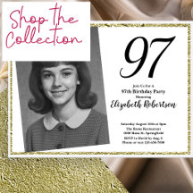 97th birthday photo template party supplies