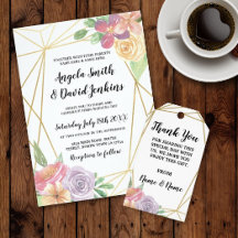 Gold Frame Angular Floral Collection