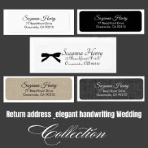 Elegant handwriting return address labels