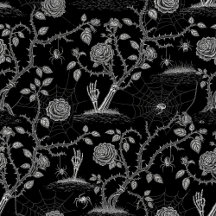 Gothic Rose and Bone Pattern