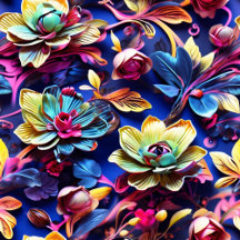 Floral jigsaw puzzles in vibrant colors