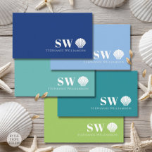 Beachy Nautical Modern Monogram Minimalist