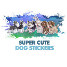 Stickers! | Cute Cartoon Puppy Dog Art