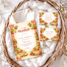 Rustic Red Gingham Little Meatball Baby Shower