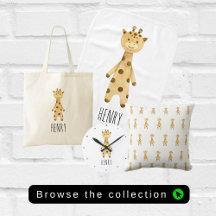 Baby Giraffe Monogram Collection