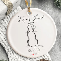 Dog Memorial Ornament Personalized