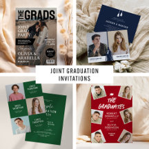 Joint Graduation Party Invitations