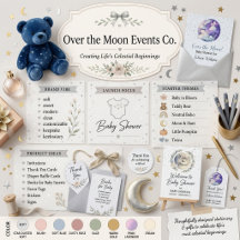 Boy Over the Moon Modern Baby Shower 