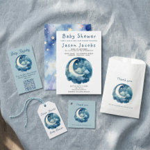 Moon and night sky baby shower