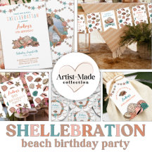Seashells Beach Birthday Party Collection