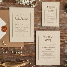 Boho Minimalist Baby Shower Collection