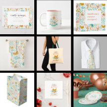 Happy Easter Symbols & Spring Flowers Collection