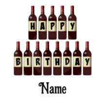 Happy Birthday Wine Bottles