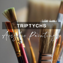 Triptychs Of Acrylic Paintings
