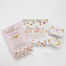 Boho Watercolor Rustic Wildflowers Baby Shower