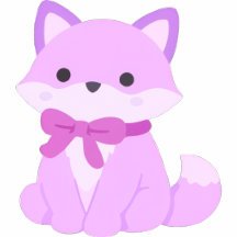 Cute Kawaii Pastel Purple Fox