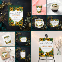 "Oh Baby" Modern Elegant Sunflower