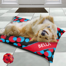 Modern Dots Patterned Dog Beds