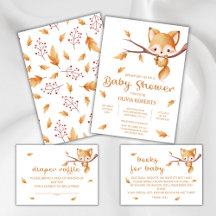 Woodland Autumn Baby Fox Baby Shower