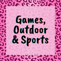 Stylish Pink Leopard Print - Games, Outdoor, Sport