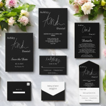 Elegant Simple Black And White Wedding Collection