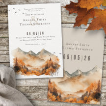 Rustic autumn wedding - A watercolor landscape 