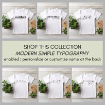 Modern Simple Custom Personalize Typography