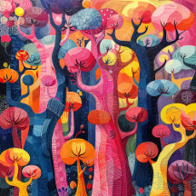 Colorful Abstract Forest Collection