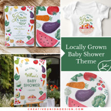 Locally Grown Organic Produce Themed Baby Shower