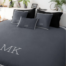 Modern Monogram Black White Frame