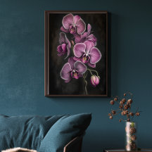 Colored Chalk Florals Art Suite