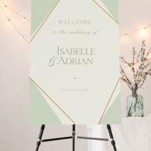 Elegant Sage Green Geometric Wedding