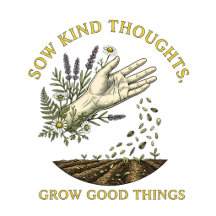 Sow Kind Thoughts Grow Good Things Botanical Hand