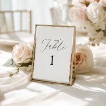 Wedding Table Numbers
