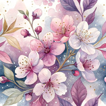 Cherry Blossom Sakura   Elegant Watercolor